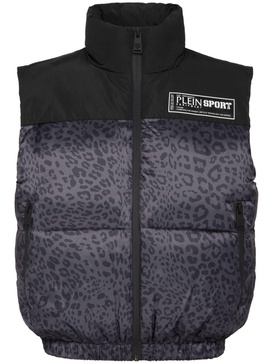 leopard-print gilet