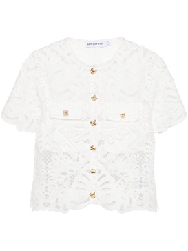 guipure-lace shirt