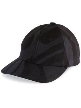 abstract-pattern denim baseball cap