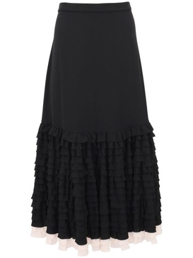 Dozza ruffled midi skirt