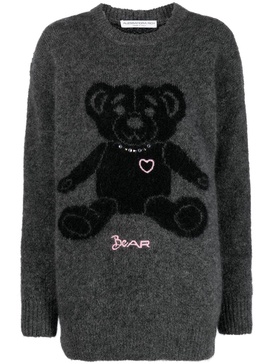 intarsia-knit teddy-bear jumper