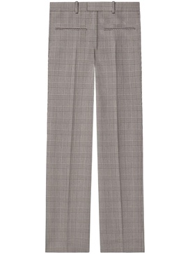 Prince-of-Wales-print straight-leg trousers