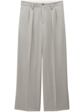 pressed wide-leg trousers