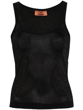 sleeveless lurex tank top