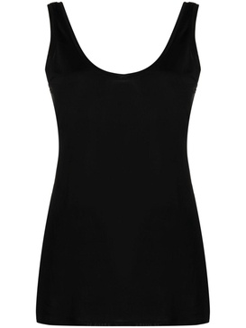 scoop-neck sleeveless top 