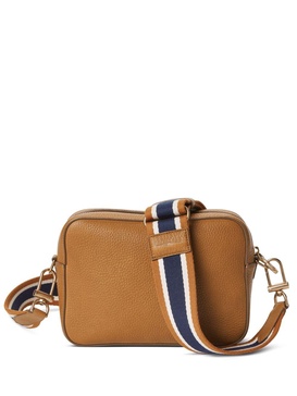 Camera grained-leather cross body bag