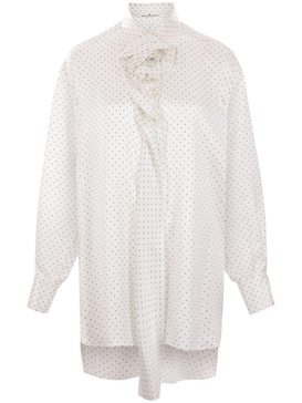 polka-dot print blouse