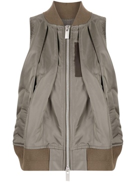 zip-up nylon vest