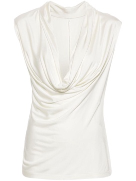 cowl-neck sleeveless top