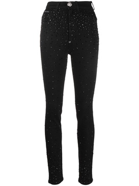 rhinestone-embellished skinny jeans 