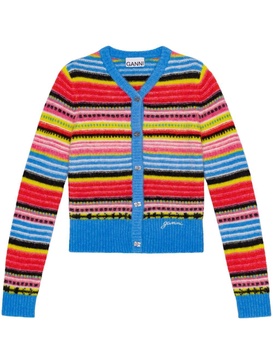 Soft Wool Stripe Cardigan