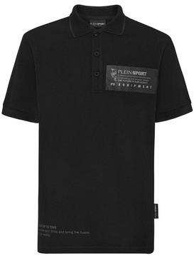 logo-print piqué polo shirt