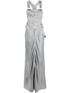 high-shine floor-length dress 