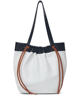 colour-block drawstring tote bag