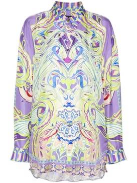 abstract silk shirt