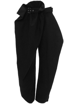 belted draped trousers