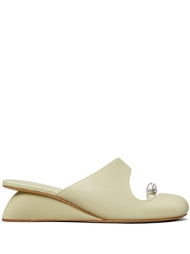 pierced 45mm wedge mules