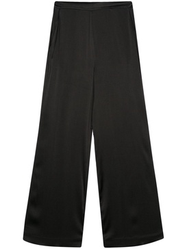 high-waisted palazzo trousers