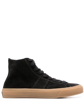 suede high-top sneakers