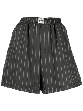 pinstripe-print elasticated shorts