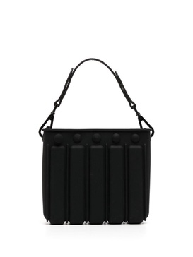 embossed-pattern shoulder bag