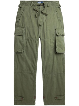 wide-leg cotton cargo trousers