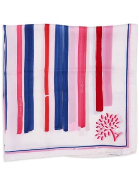 striped organic-silk scarf