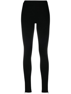 Zip stretch viscose leggings