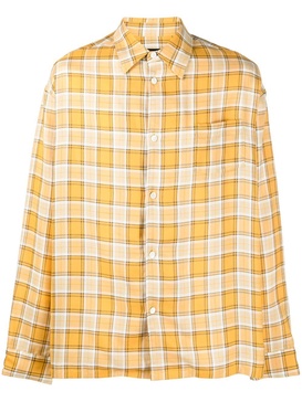 patch-pocket check flannel shirt