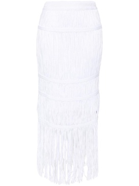 fringed maxi skirt