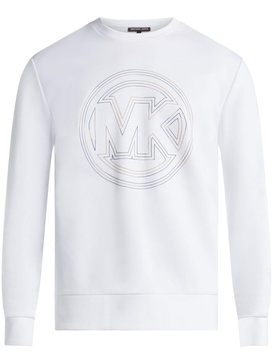 logo-print jersey sweatshirt