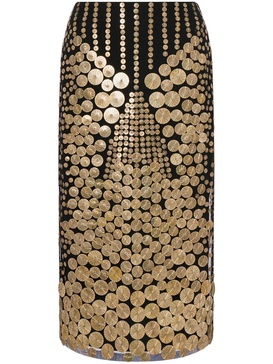 sequin-embellished midi skirt