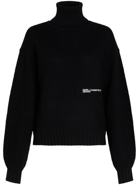 logo-embroidered turtleneck sweater