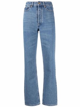 straight-leg denim jeans