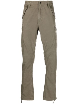 straight-leg cotton cargo pants