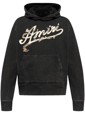 logo-print cotton hoodie