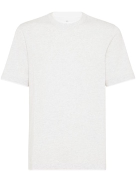 mélange-effect cotton T-shirt