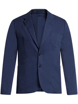 single-breasted cotton-blend blazer