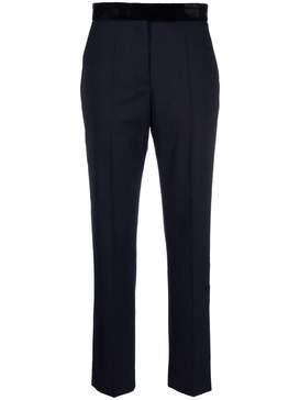 pressed-crease tailored trousers