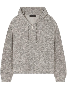 B&W Mouline zipped hoodie