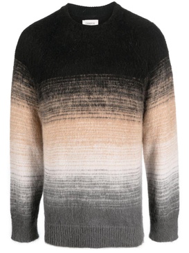 gradient-effect textured jumper