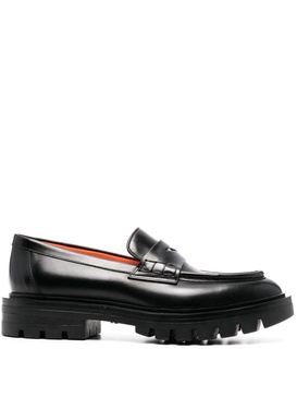 ridged-rubber sole loafers