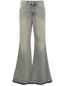 mid-rise flared jeans