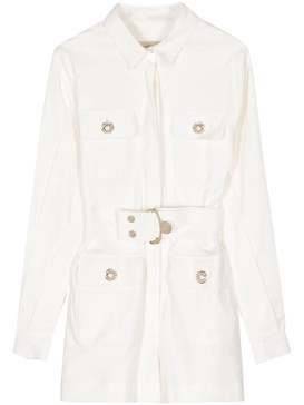 gabardine-weave playsuit