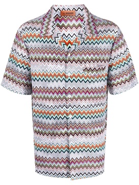 all-over zigzag-print shirt