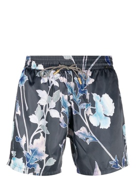 floral-print swim shorts