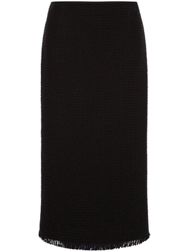 knitted virgin wool midi skirt