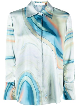 Elika marble-print shirt