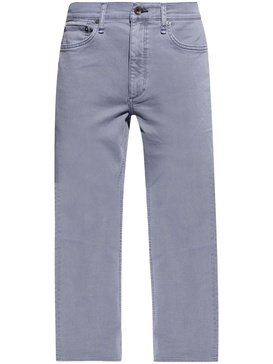 mid-rise straight-leg jeans