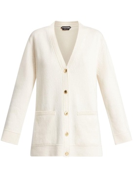 button-up cashmere cardigan